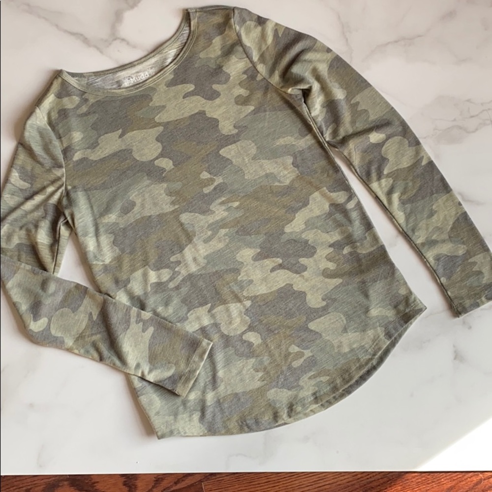 Camo long sleeve top